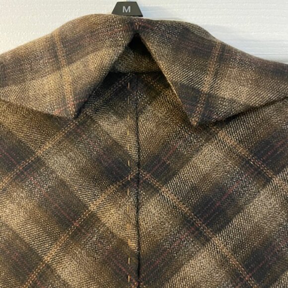 BCBG MAXAZRIA Brown Plaid Jacket, Size XS - Picture 6 of 7
